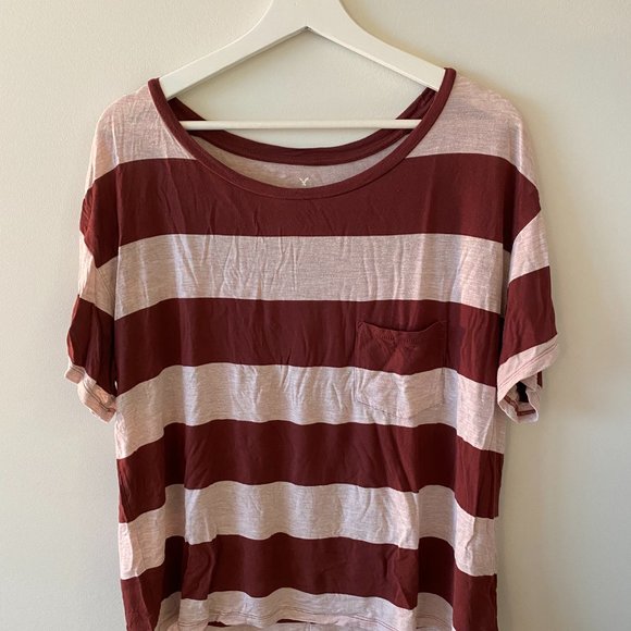 American Eagle Soft + Sexy Striped Tee - Picture 1 of 4
